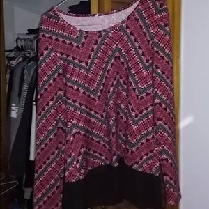 multicolored chevron pattern shirt